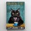 «Black Cat Coffee Co», impression sur toile tendue-1281840907