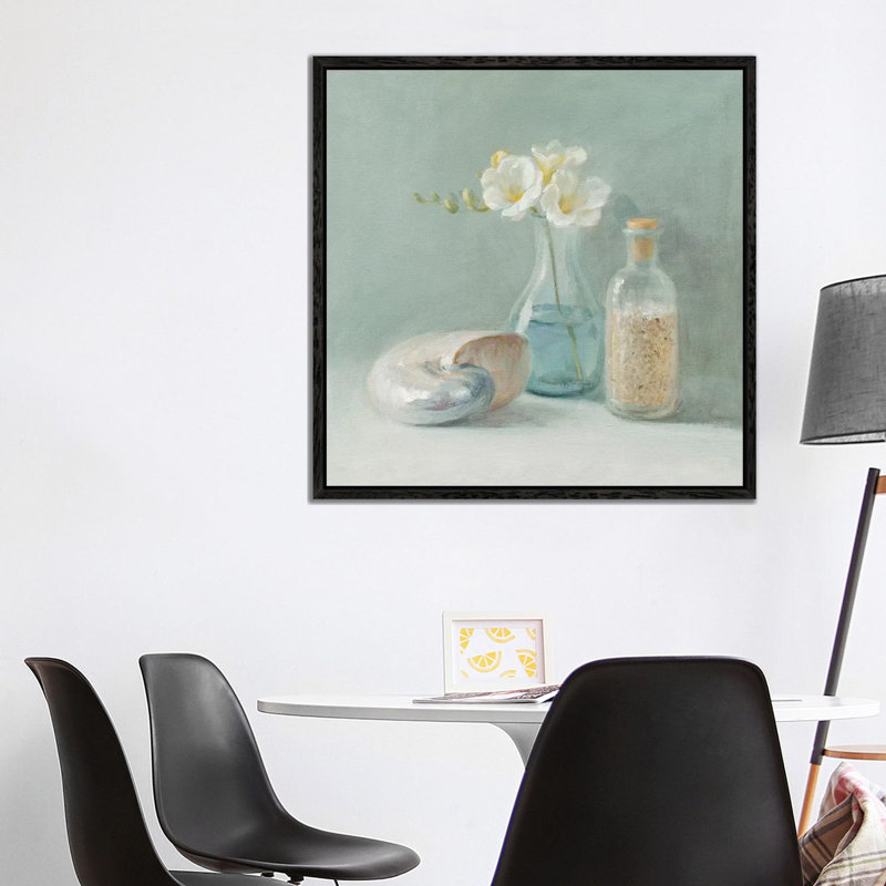 Freesia Spa by Danhui Nai - Print on Canvas, 93.98 cm H x 93.98 cm W, Black Framed