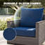 Ensemble de coussins de chaise d'extérieur en oléfine 23 po x 24 po, conception capitonnée-968779606