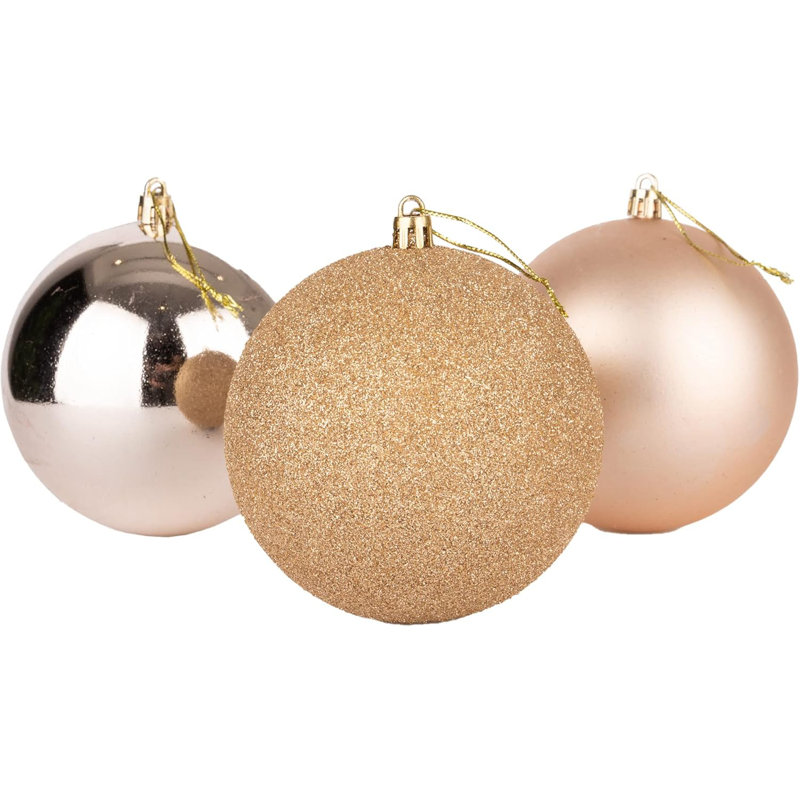 Polyvinyl Chloride (PVC) Bauble, 10cm H x 10cm W x 10cm D, Gold