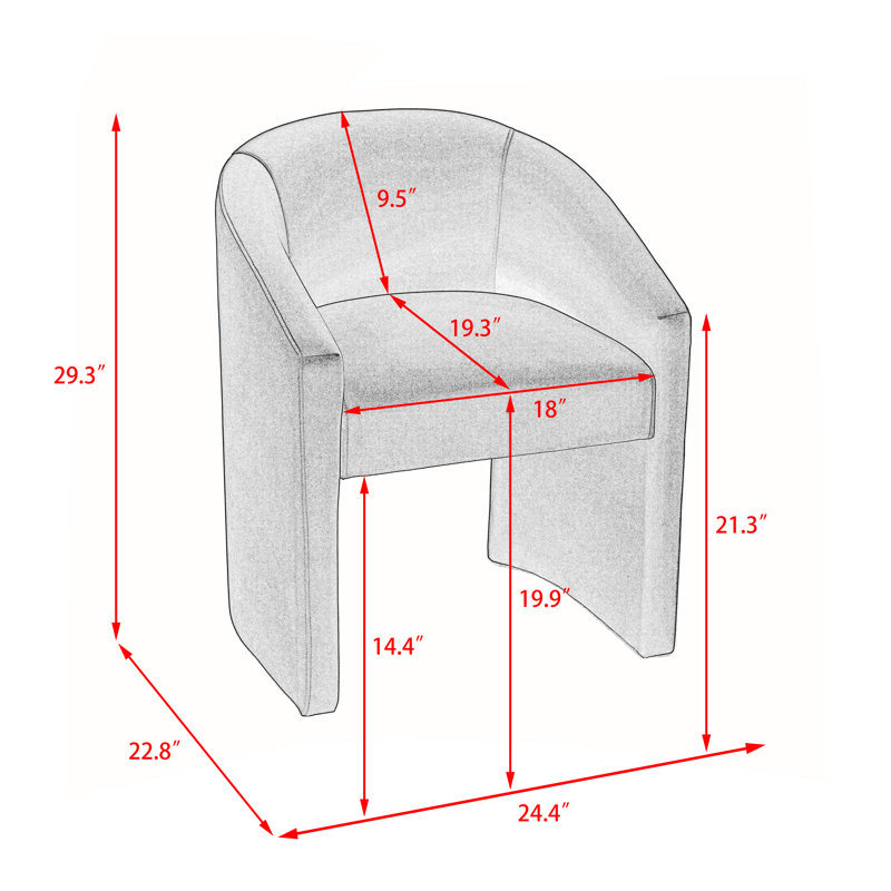 Chaise rembourrée Halley, Noir
