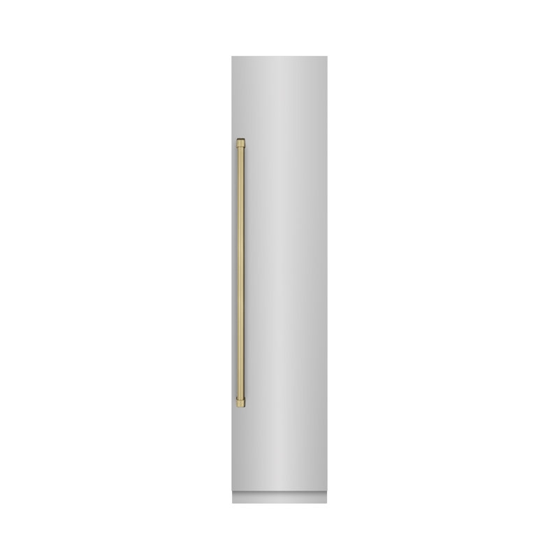 ZLINE 18 in. 8.6 cu. ft. Right Hinge Column Freezer in White Matte with Graphite Gray Interior, Stainless Steel