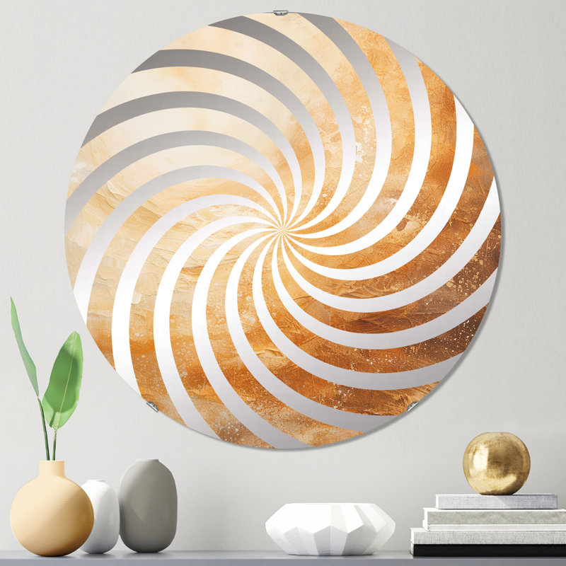 Abstrait Miroir Macchiato II - Miroir décoratif Vortex-MIR109782-Rond, 23,6 po x 23,6 po