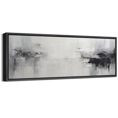 «Grunge Abstract Paint Stroke Effect», abstrait gris (non texturé), impression sur toile
