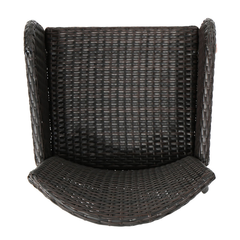 De 2 chaises de salle à manger d'extérieur et d'intérieur en PE - Fabrication en fer, eau, qualité multi brune, P 22,50 po x l 24,50 po, utilisation en H 34 po, fer à repasser, bonne caractéristique,