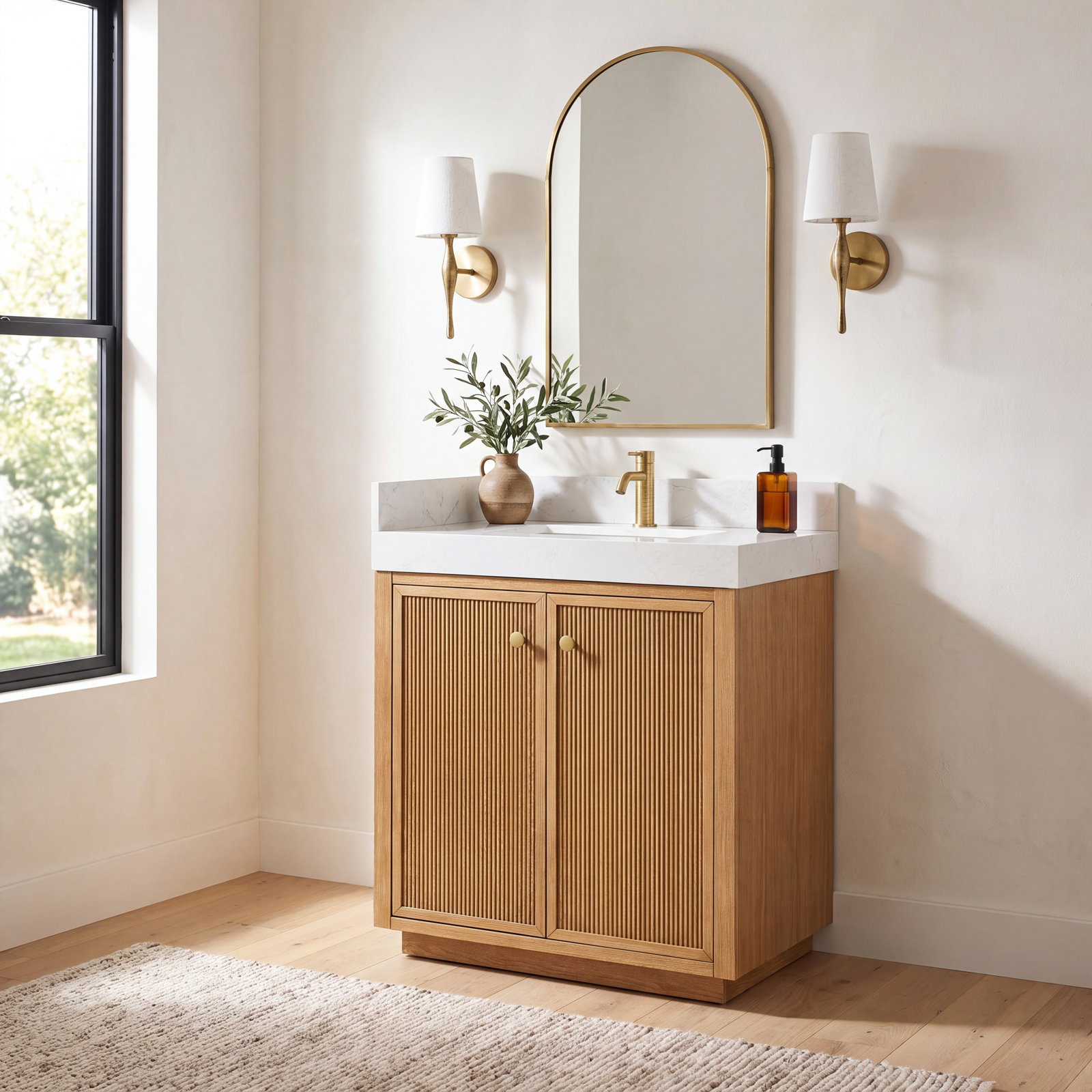 Thea 30" Single Bathroom Vanity, Brown