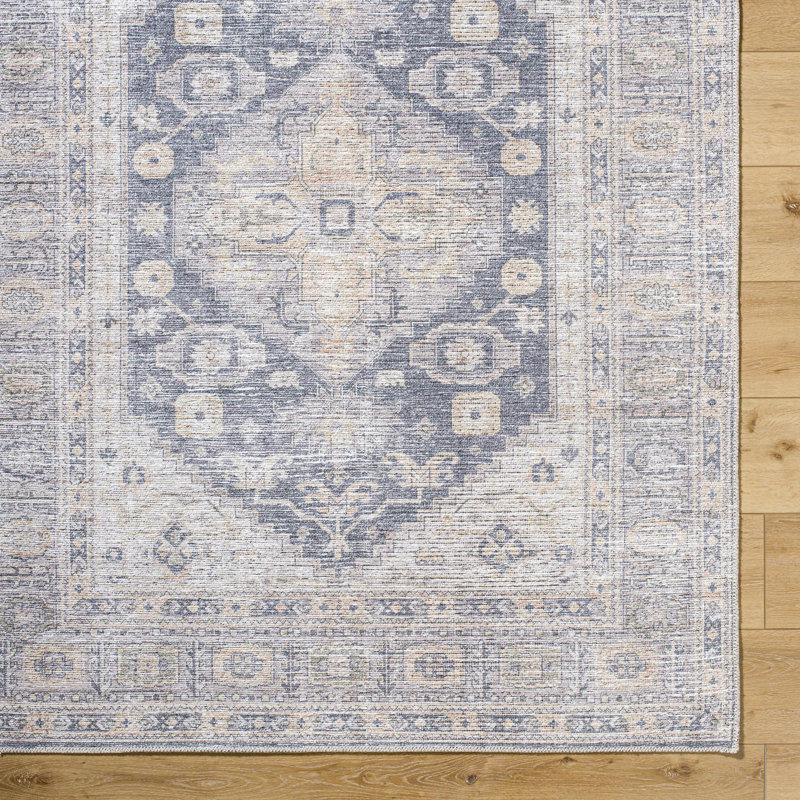 Vivir x Livabliss Lorelai Silver Machine Washable Area Rug, Runner 2'7" x 7'10"
