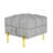 22 Inches Anti-Scratch Leather Storage Ottoman, Pet-Friendly Entryway Bench With Golden Stainless Steel Legs