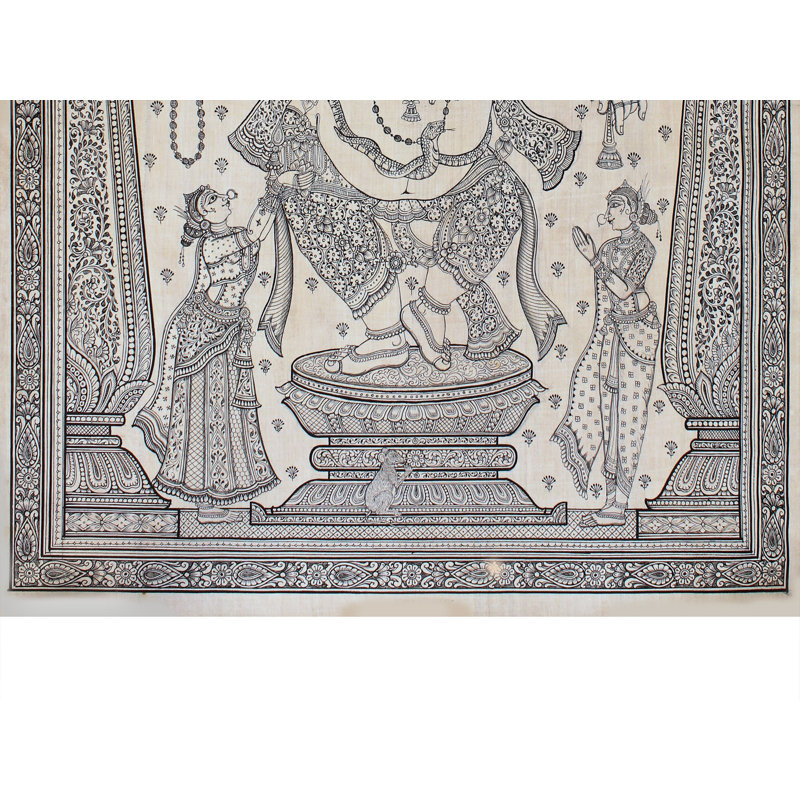 Multi-mains Lord Ganesha | Peinture de Patta | Odisha Art