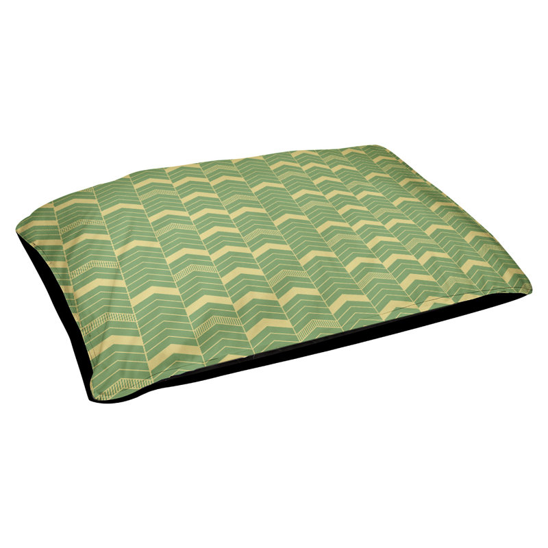 Coussin de concepteur lineed Chelan, Petit (L 28 po x l 18 po), Vert / Jaune
