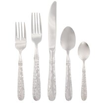 Hudson Essentials Hammered 18/10 Stainless Steel Flatware Silverware S