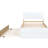 Twin Bed Frame With White High Gloss Appearance And Oak Trundle For Bedroom Elegant Headboard, Practical-1241139285