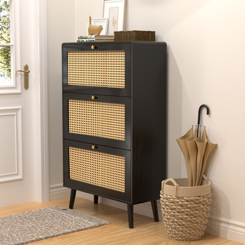 Armoire à chaussures en rotin Aubrina