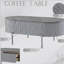 Table basse yukino gris ultrabrillant et finition chromée