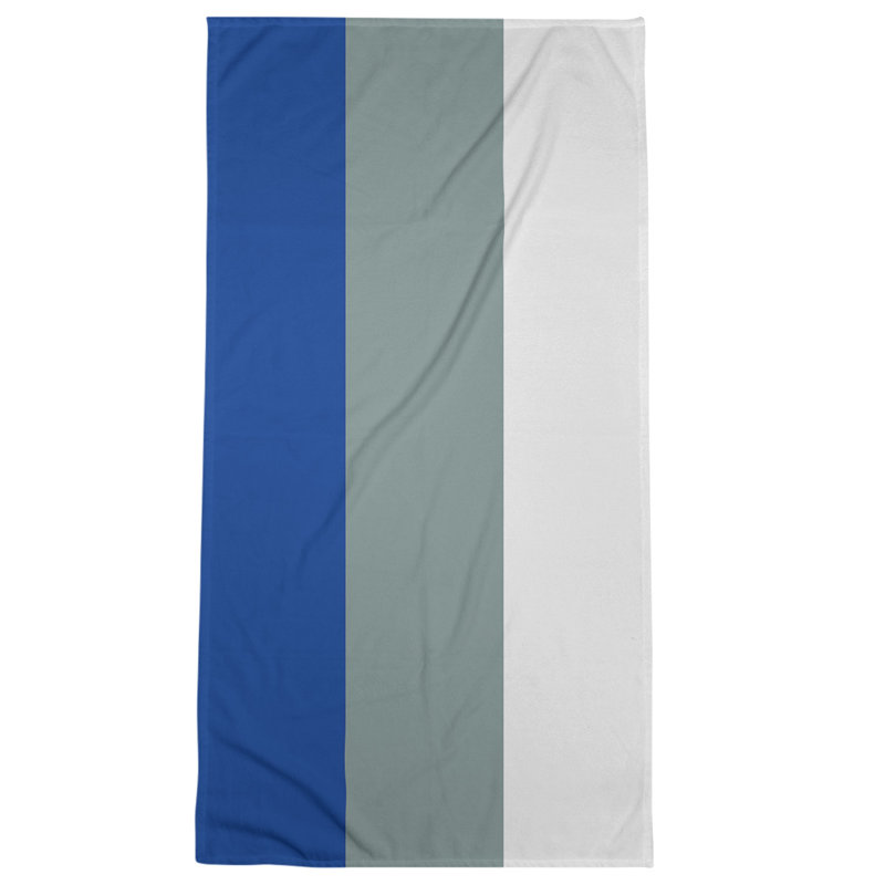 Bath Towel, Silver/Light Gray/Ocean Blue