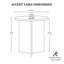 Sadie Accent Table, Reclaimed Greige-1586419003