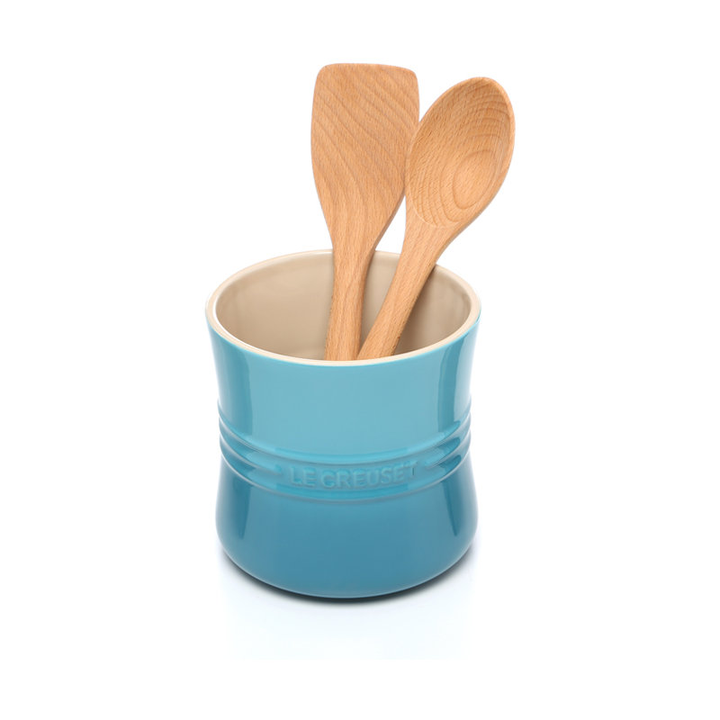 Stoneware Utensil Crock, Cerise, 1 qt.
