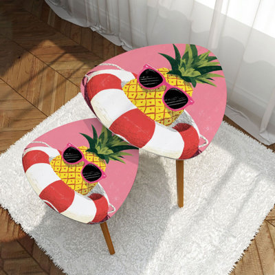 Ensemble de 2 tables basses gigognes Triangle