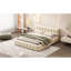 Grand lit plateforme tapissier avec tissu épais, lit au sol avec structure solide, gris-1684973786