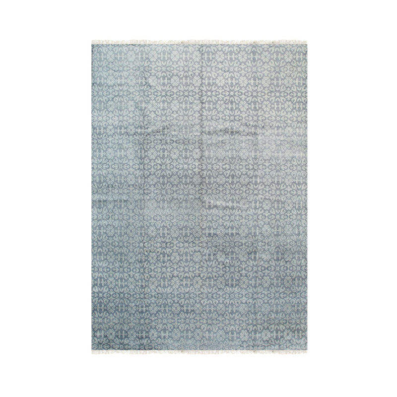 Tapis gris rustique noué à la main Xena