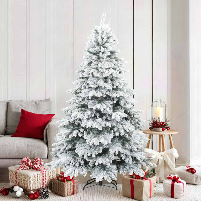  Artificial Hinged Christmas Tree Snow Flocked White, 5.91' H