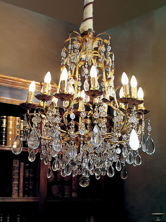 Lustre empire 12 lumières façon bougie, Swarovski
