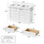 Commode à langer 100% bois massif 55,1 po à 9 tiroirs 55,5 po