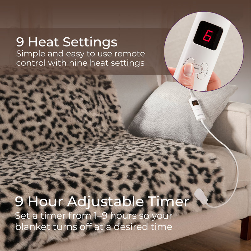 Carmen Electric Heated Throw, Brown