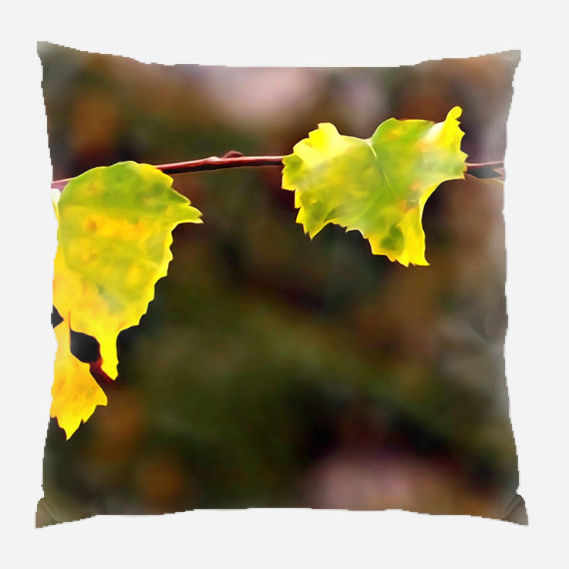 Coussin de feuillage Wiener, Microsuède, Intérieur