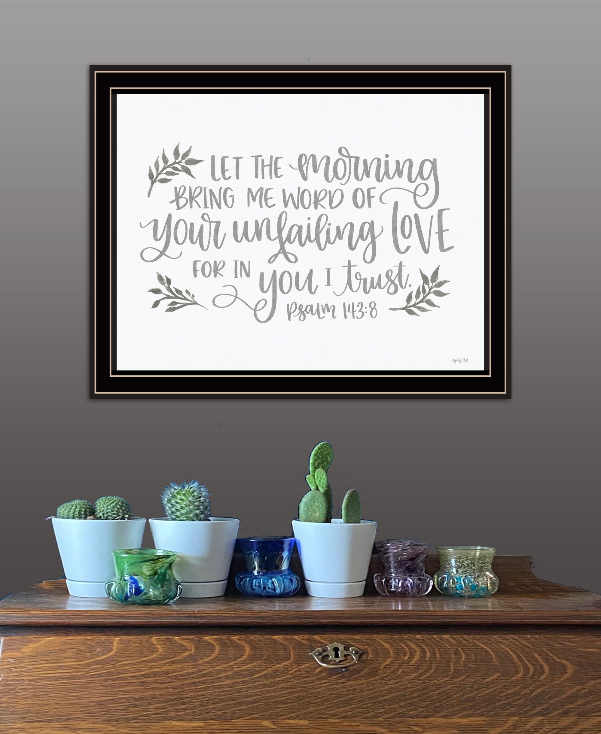 Gracie Oaks Your Unfailing Love Framed Wall Art, Modern Home Décor Print For Living Room