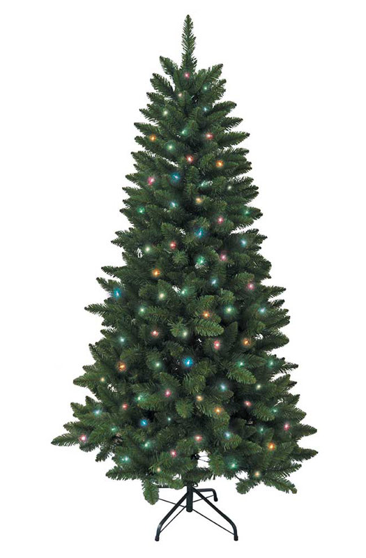 Pre-lit 72' H Lighted Artificial Pine Christmas Tree