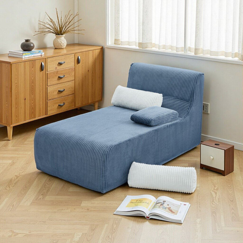 Canapé désossé de conception ergonomique, méridienne modulaire, capacité de poids de 250 lb, Bleu
