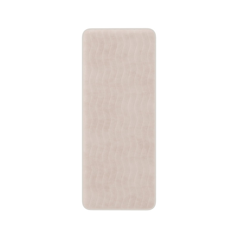Tapis de bain long antidérapant, Ivoire