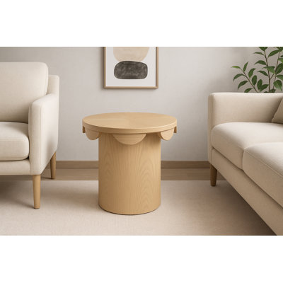 Table de bout en placage de chêne Dahlia