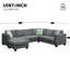 Canapé modulaire en L de 112 po x 87 po Living, canapé modulaire à 7 places et 3 coussins-1363521848