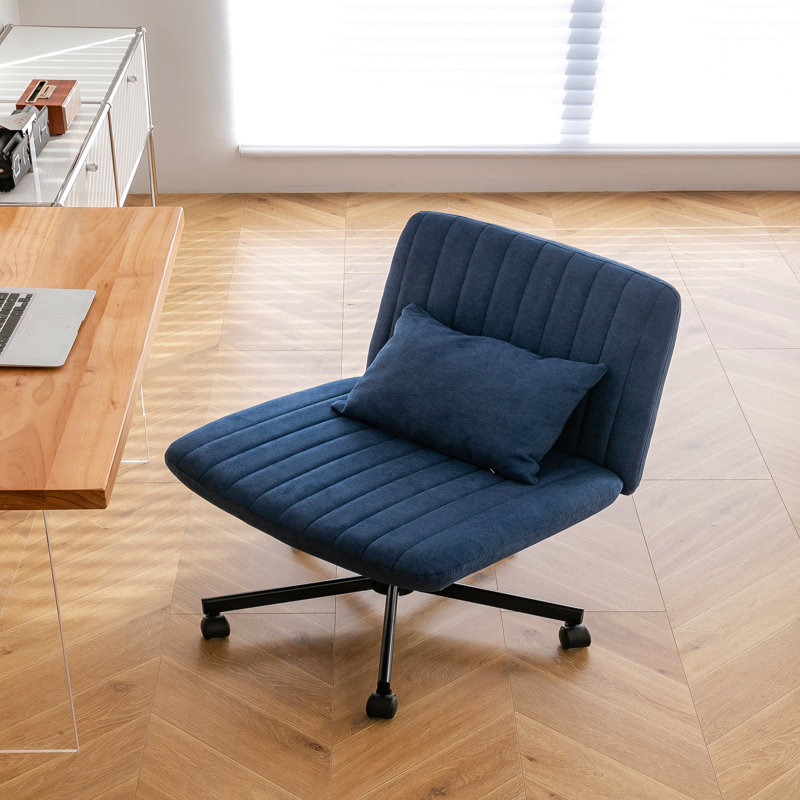 Chaise de bureau Criss Cross, Lin bleu