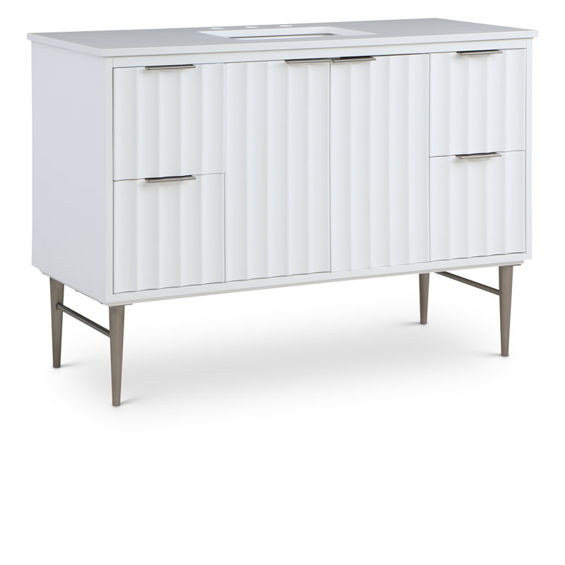 Ensemble de meuble-lavabo Mihai, Chrome