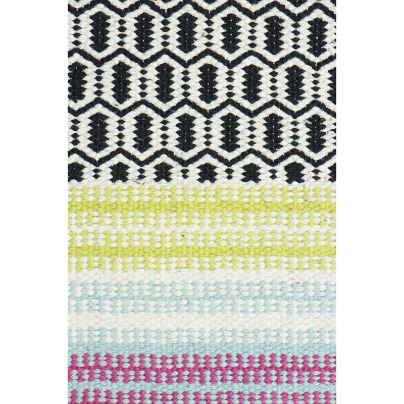 Farner cm Cotton Flatweave Area Rug, Rectangle 60 x 90cm