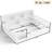Full Size Bed Frame with Storage Bookcase,Wood Floor Daybed, No Box Spring Needed-965328526-965328527