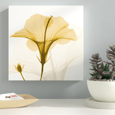 Orange Hibiscus Wave - Wrapped Canvas Print