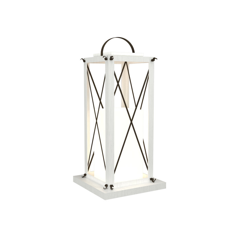Lampe de table 29,53 ", H 25,35 po x l 13,65 po x P 13,65 po, Blanc organique