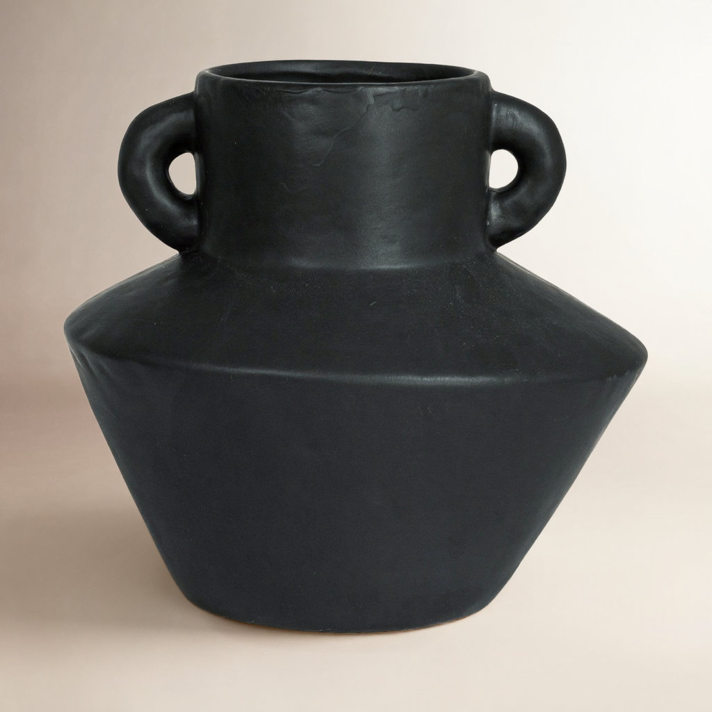 8.25'' Stoneware Table Vase, Black