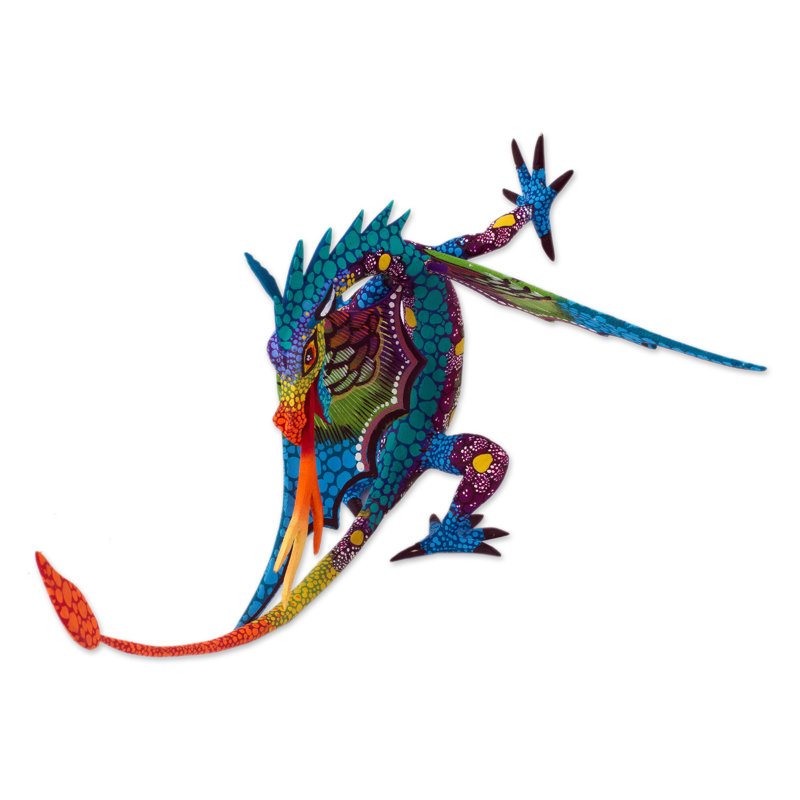 Figurine en bois à quote-alebrije dragon Mcmullan
