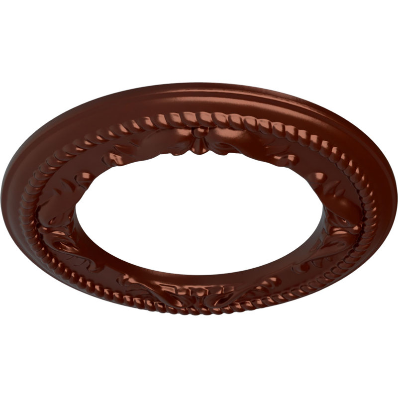 Médaillon de plafond H 12,25 po x l 12,25 po x P 0,875 po, Cuivre antique