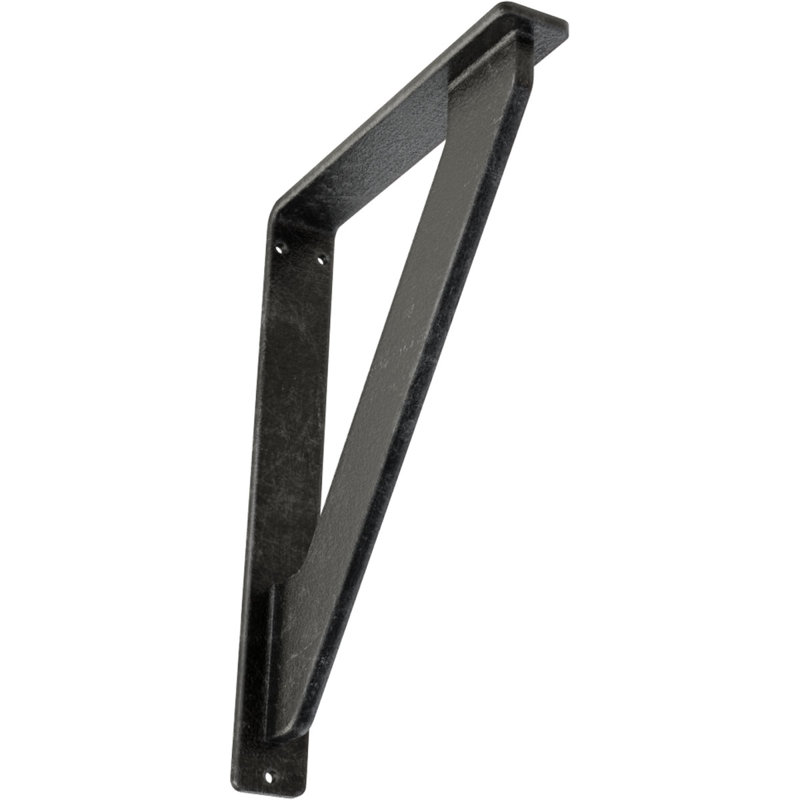 Support traditionnel en fer forgé, H 8 po x l 1,5 po x P 5,5 po, Argent antique