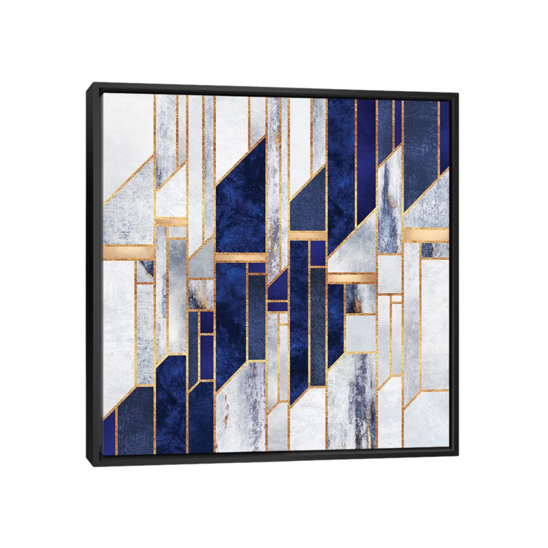 «Blue Winter Sky» par Elisabeth Fredriksson, impression sur toile tendue, H 37 po x l 37 po x P 1,5 po, Toile avec cadre noir
