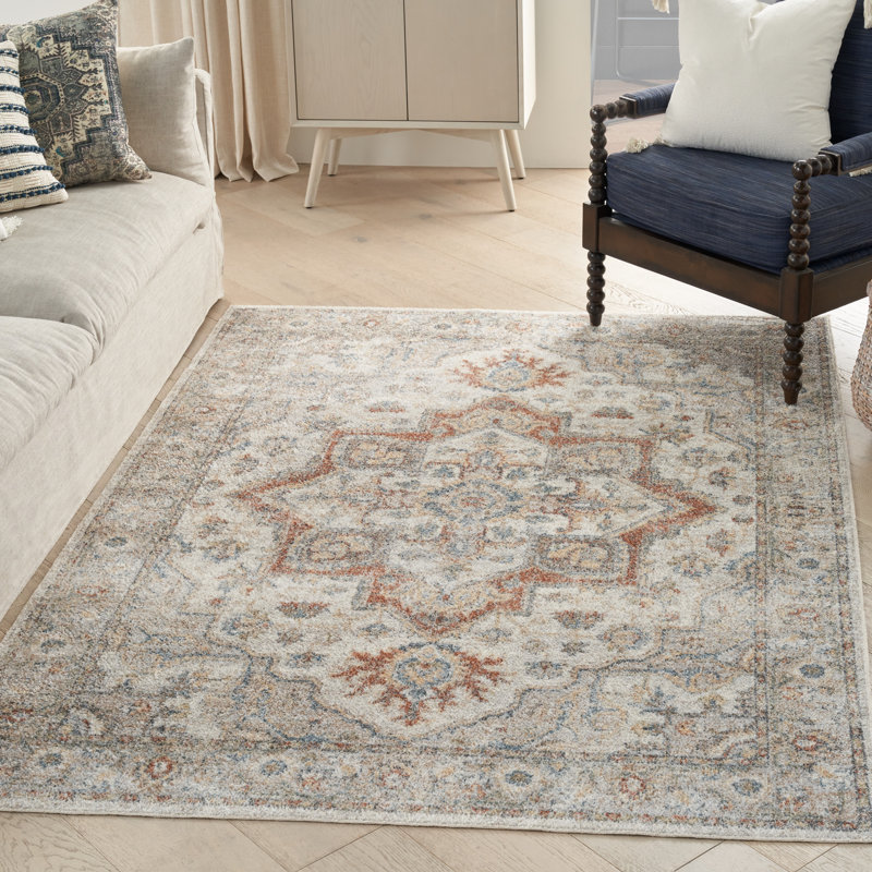Laivai Washable Oriental Indoor Rug, Rectangle 5'3" x 7'