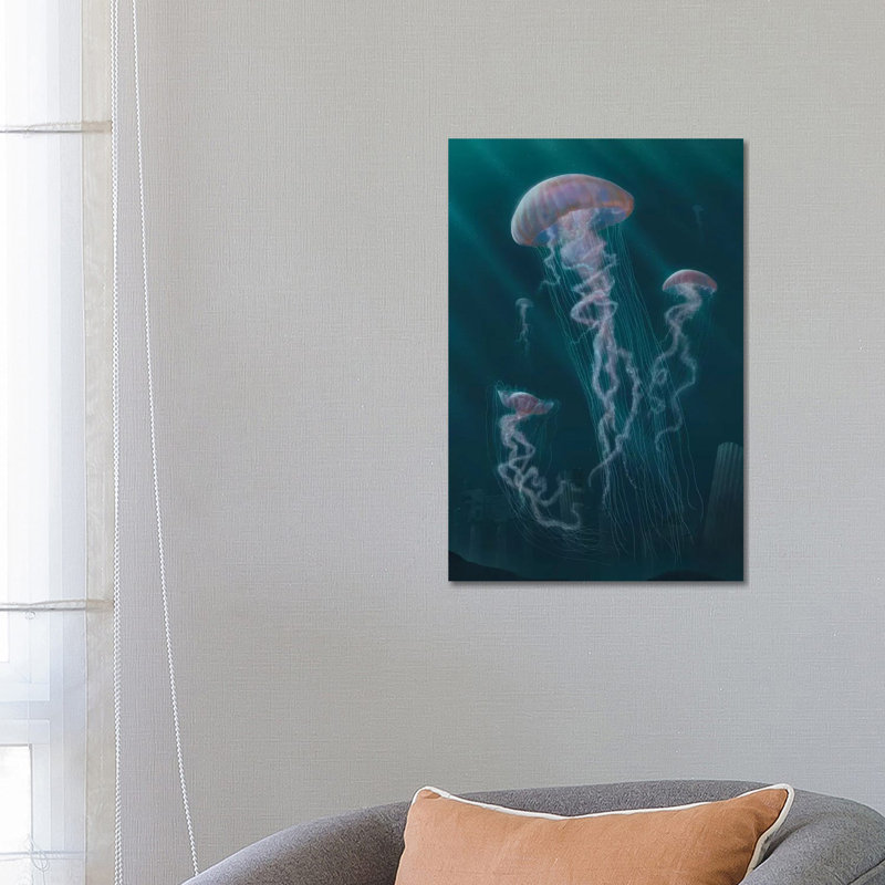 Jellyfish by Vincent Hie - Wrapped Canvas Gallery-Wrapped Canvas Giclée, 66.04 cm H x 45.72 cm W x 1.91 cm D