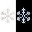 Grande décoration flocon de neige avec lumières DEL bleues et blanches-282034523-282034522