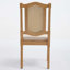 Chaise de salle à manger en rotin, coussin en lin mat avec mousse à haute résilience et ressorts en S, ensemble de 2-76637188